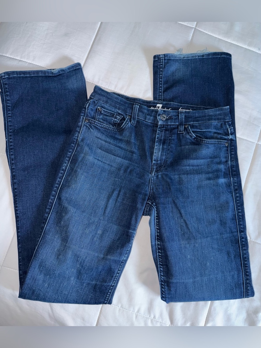 7 For All Mankind Kimmie Bootcut Dark Blue Jeans - Size 8 (29)